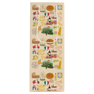 Italy Symbols Wine Gift Bag