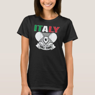 Italy Table Tennis Support Italian Ping Pong Tea T-Shirt