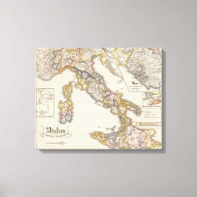 Italy to his ecclesiastical division canvas print (Front)