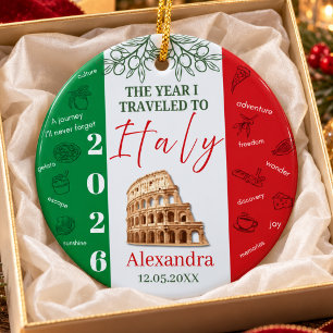 Italy Travel Memory Keepsake Ceramic Tree Decoration