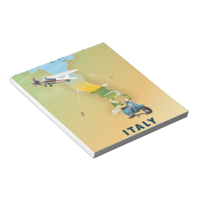 Italy Travel poster. Notepad (Angled)