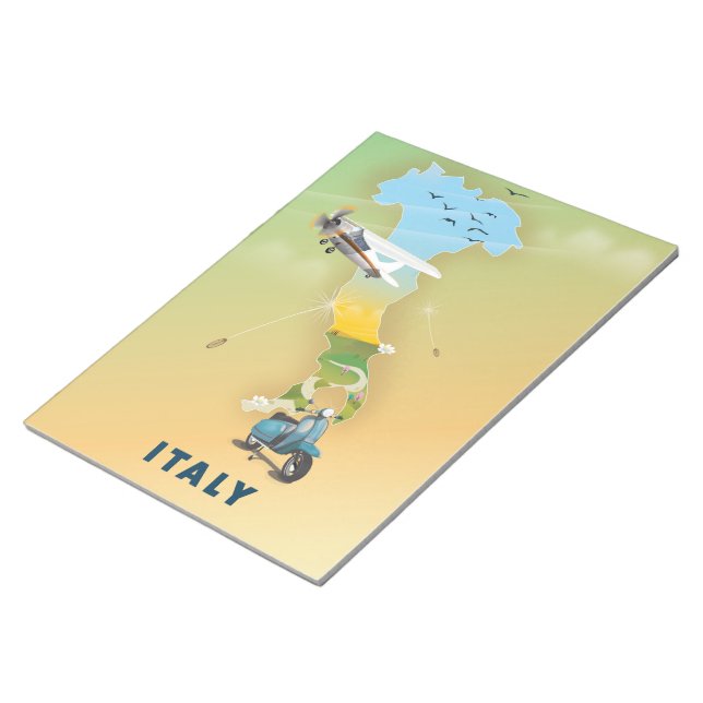 Italy Travel poster. Notepad (Angled)
