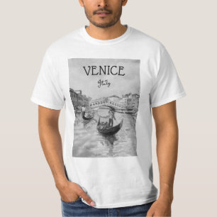 Italy Travel - VENICE black and white souvenir T-Shirt
