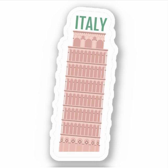 Italy Travel Vinyl Sticker (Front)