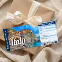Italy Trip Surprise Boarding Pass Card