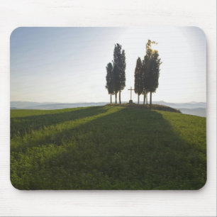 Italy, Tuscany, Cypress Trees in Tuscany with Mouse Mat