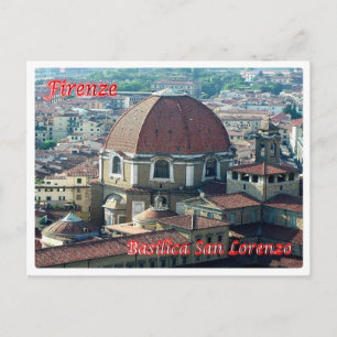 Italy - Tuscany - Florence - Basilica San Lorenzo Postcard