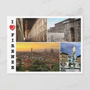 Italy - Tuscany - Florence - Mosaic - Postcard