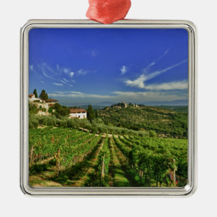 Italy, Tuscany, Greve. The vineyards of Castello Metal Tree Decoration