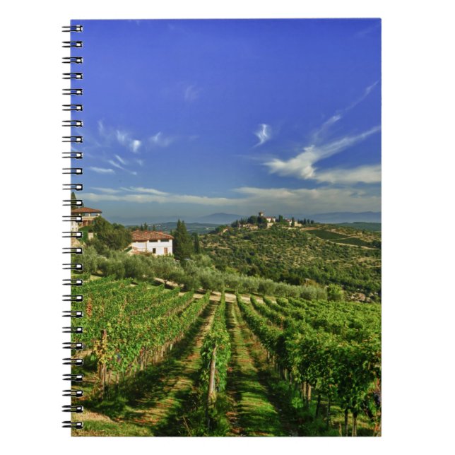 Italy, Tuscany, Greve. The vineyards of Castello Notebook (Front)