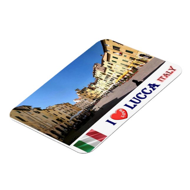 Italy - Tuscany - Lucca - I Love - Magnet (Left Side)