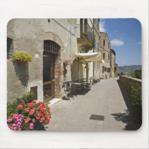 Italy, Tuscany, Pienza. Outer walkway around Mouse Mat