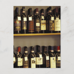 Italy, Tuscany, Pienza Wine display in shop Postcard