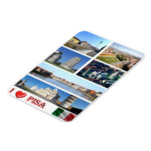 Italy - Tuscany - Pisa - I Love - Magnet