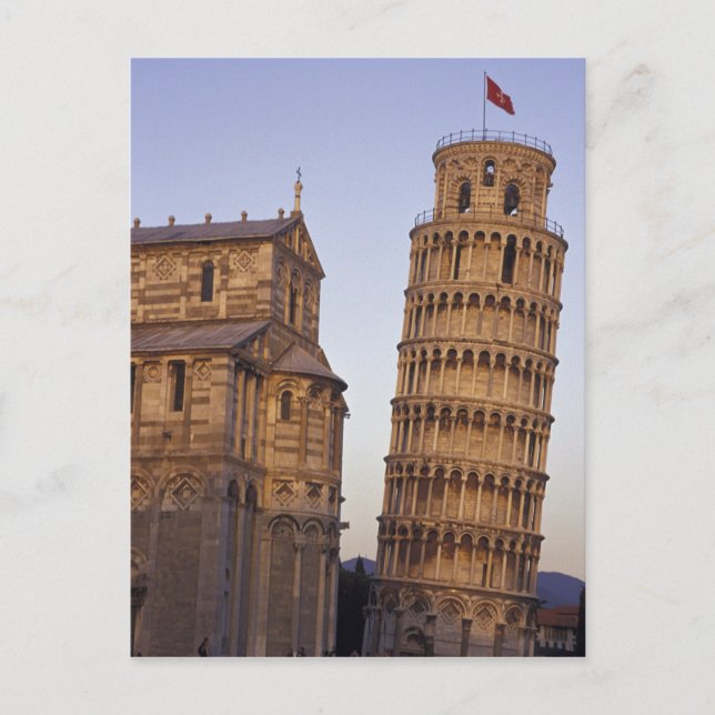 Italy, Tuscany, Pisa Leaning Tower of Pisa and Postcard (Front)