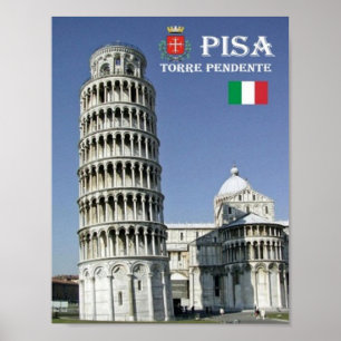 Italy - Tuscany - Pisa - Leaning Tower - Poster