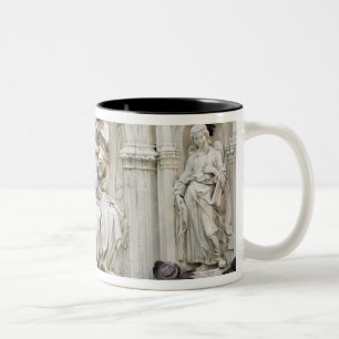 Italy, Tuscany, Sienna. Statues and birds on Two-Tone Coffee Mug