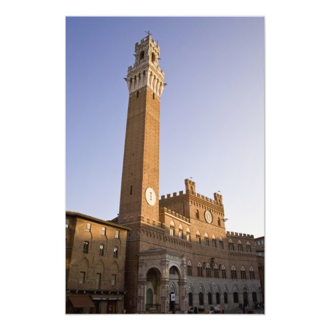 Italy, Tuscany, Sienna. Torre del Mangia on Photo Print (Front)