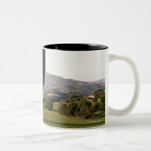 Italy,Tuscany,Val d'Orcia Two-Tone Coffee Mug