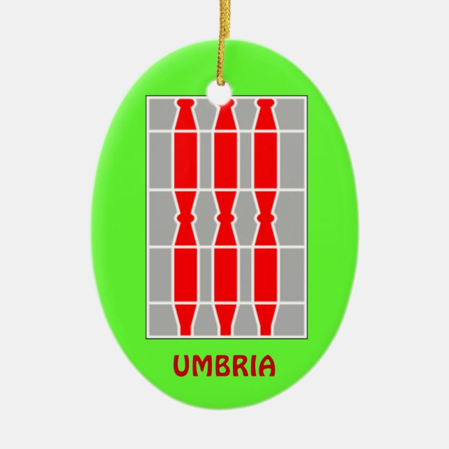 Italy - Umbria Christmas Ornament (Front)