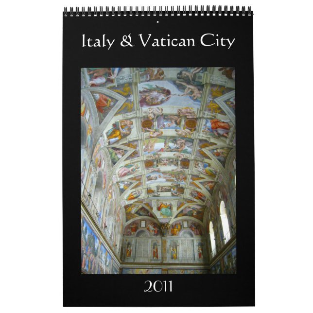 italy & vatican 2011 single page calendar (Cover)