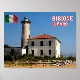 Italy - Veneto - Bibione - Lighthouse - Poster