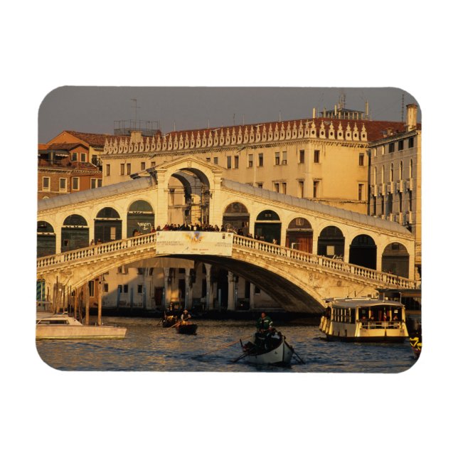 Italy, Veneto, Venice, Canal Grande and Rialto Magnet (Horizontal)