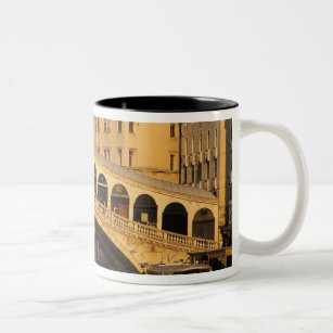 Italy, Veneto, Venice, Canal Grande and Rialto Two-Tone Coffee Mug