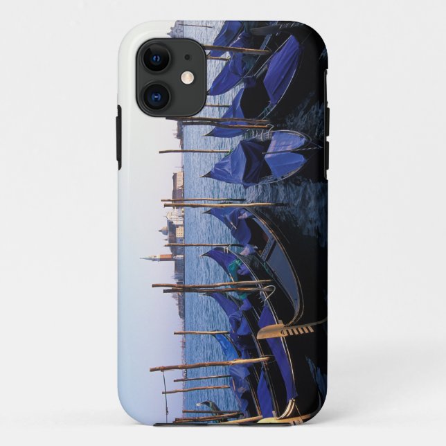 Italy, Veneto, Venice, Row of Gondolas and San Case-Mate iPhone Case (Back)