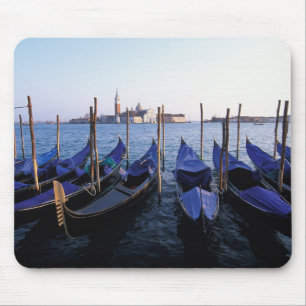 Italy, Veneto, Venice, Row of Gondolas and San Mouse Mat