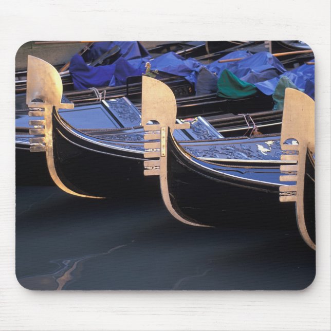 Italy, Veneto, Venice. Row of Gondolas. Mouse Mat (Front)