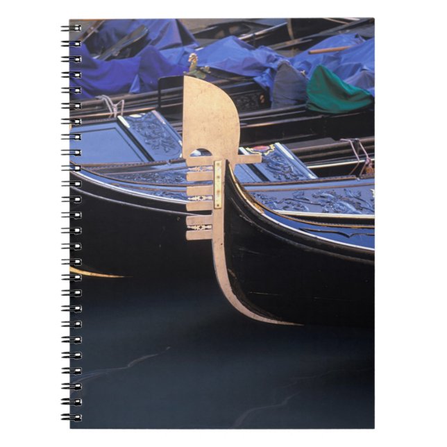 Italy, Veneto, Venice. Row of Gondolas. Notebook (Front)