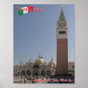 Italy - Venice - Bell Tower San Marco - Poster