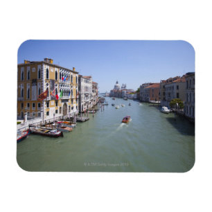 Italy, Venice, Boats on canal in city Magnet