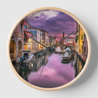 Italy Venice Canal Wall Clock