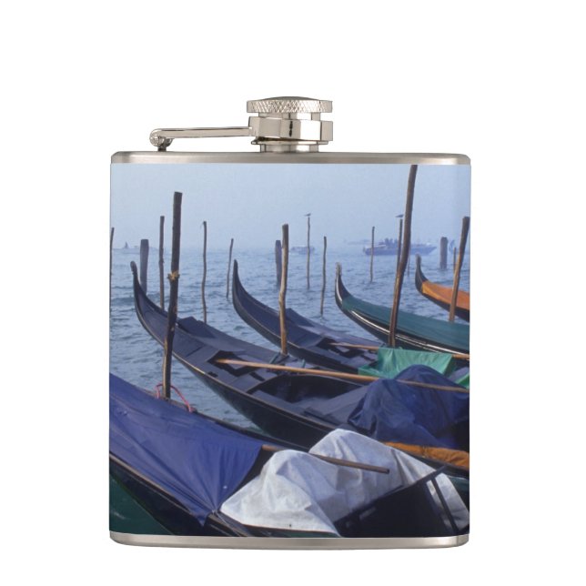 Italy, Venice. Gondolas. Hip Flask (Front)