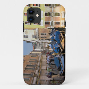 Italy, Venice, gondolas moored along canal iPhone 11 Case