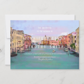 Italy Venice grand canal  painting  Invitation