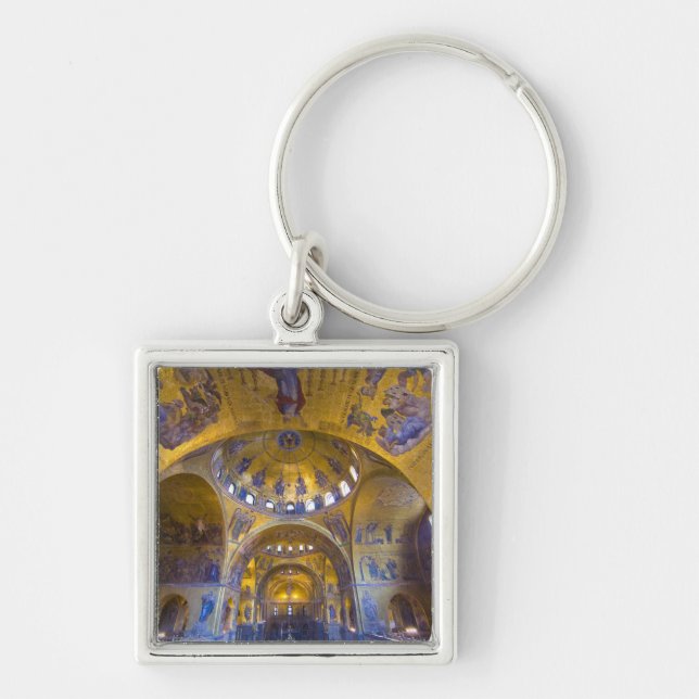 Italy, Venice. Interior of St. Marks Cathedral. Key Ring (Front)