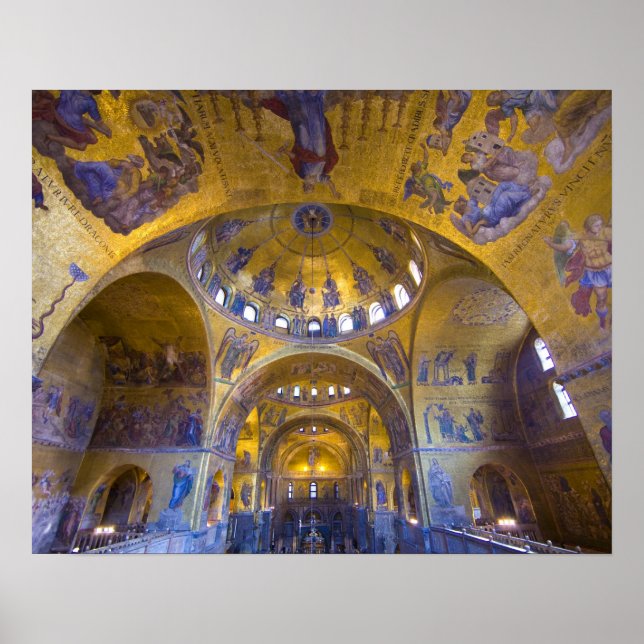 Italy, Venice. Interior of St. Marks Cathedral. Poster (Front)