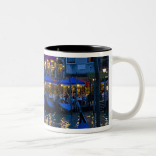 Italy, Venice, Night View Along the Grand Two-Tone Coffee Mug