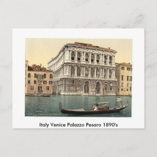 Italy Venice Palazzo Pesaro 1890's Postcard