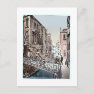 Italy Venice  Ponte Del Paradiso  1890's Postcard