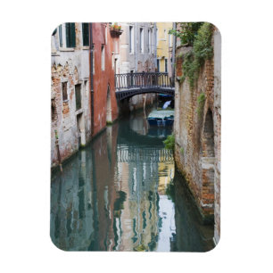 Italy, Venice, Reflections and Small Bridge of Magnet
