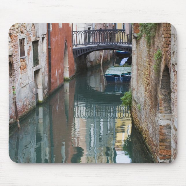 Italy, Venice, Reflections and Small Bridge of Mouse Mat (Front)