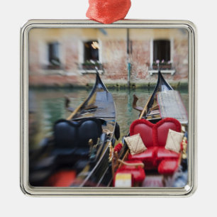 Italy, Venice, Selective Focus of Gondola in the 2 Metal Tree Decoration