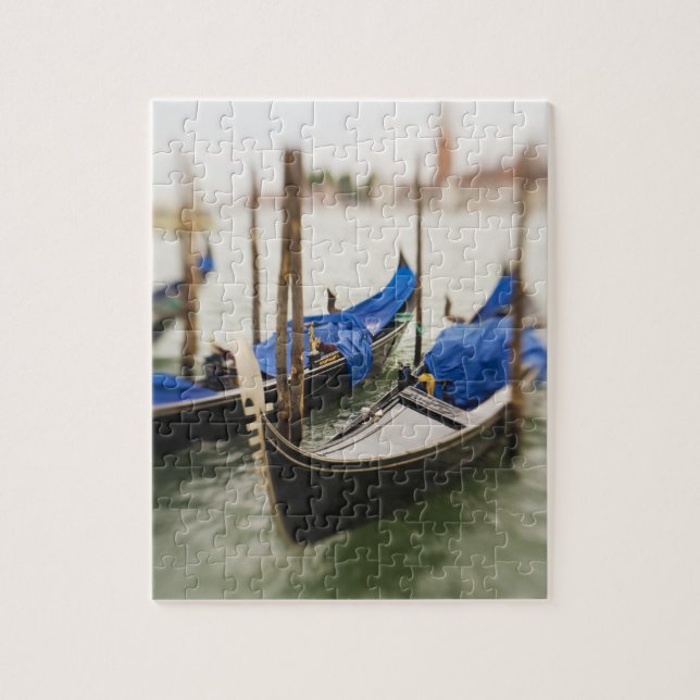 Italy, Venice, Selective Focus of Gondola in the Jigsaw Puzzle (Vertical)