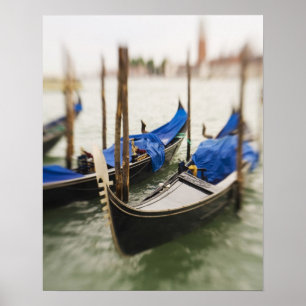 Italy, Venice, Selective Focus of Gondola in the Poster