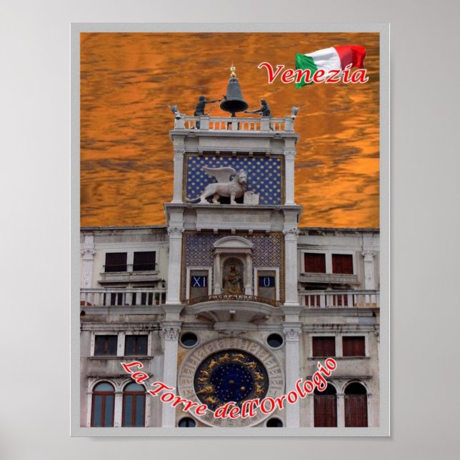 Italy - Venice - The Clock Tower - Poster (Front)