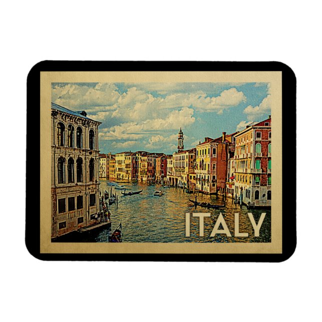 Italy Venice Vintage Travel Magnet (Horizontal)